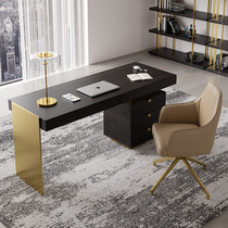 SM Italian minimalist desk Household writing desk Nordic light luxury desk Simple modern study Net celebrity computer desk