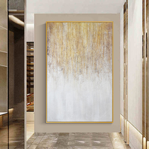 Custom hand-painted oil painting Post-modern light luxury Star gold foil living room sofa background decorative painting porch corridor hanging painting