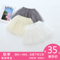 Child princess dress Baby girl skirt Spring and autumn baby girl puff yarn skirt Girl female treasure Autumn style