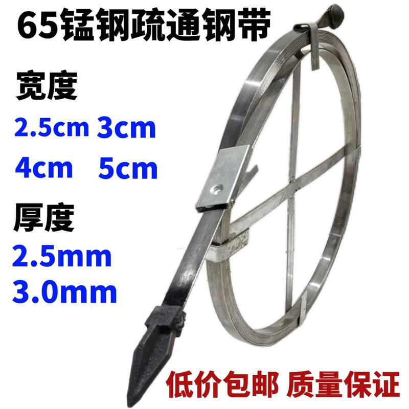 Special Tool for Unblocking Sewer Pipes, Steel Strips, Flat Iron Rods, and Drain Pipes