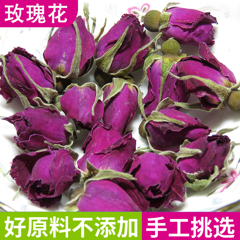 Rose tea 100g non-sulphur-smoked bud flower tea Shandong Pingyin dry rose flower is too beautiful