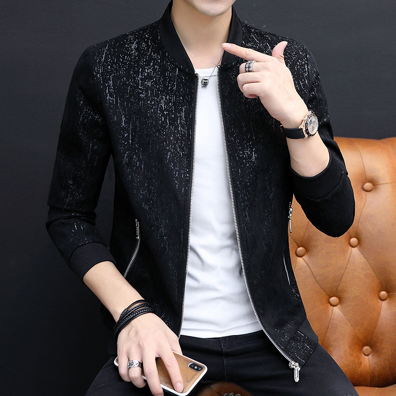 Fugui Bird Spring Autumn Season Jacket Jacket Man 2022 Korean version Trend light extravagant and casual men's sashimi baseball suit