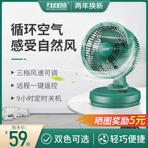 Red Double Festive Tabletop Ecstasy Electric Fan Gale Air Circulation Fan Household Electric Fan Desktop Mute Remote Control Small