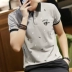 Cotton nam mùa hè nam ngắn tay áo thun ve áo cổ áo thanh niên quần áo giản dị áo sơ mi cổ áo polo - Polo áo polo sói Polo