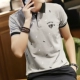 Cotton nam mùa hè nam ngắn tay áo thun ve áo cổ áo thanh niên quần áo giản dị áo sơ mi cổ áo polo - Polo áo polo sói