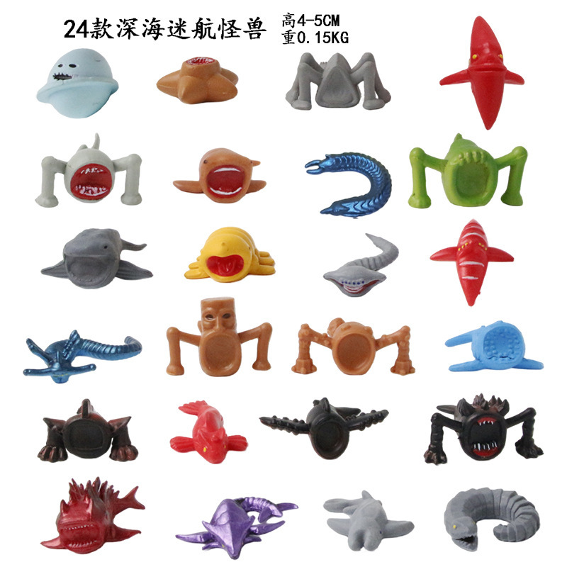 Deep Sea Trek Leviathan Whale Model Figurine Toy Collectible Sea Monster Giant Doll Stickman