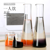 Household cold kettle explosion-proof heat-resistant high temperature cool kettle glass cold water cup large capacity teapot pot set