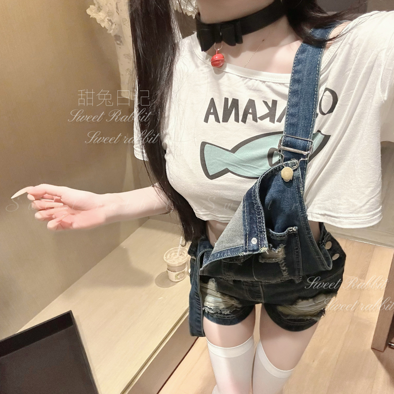 Sweet Rabbit's "Home Cute Stories" Are so Adorable! Cute Vintage Denim Overalls Set Sweet Rabbit's "Home Cute Stories" Are so Adorable! Cute Vintage Denim Overalls Set