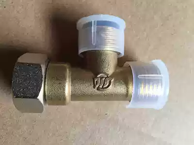 Small kitchen treasure copper tee movable joint thickened copper tee 4-point outer wire tee water heater designated brand Copper
