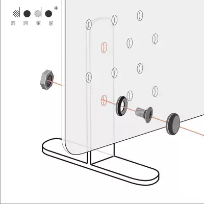 dodo hole board accessories countertop bracket desktop clip adhesive hook nail-free installation matching use simple design