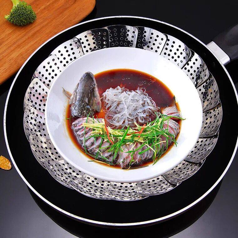 Steam Coop Home Stainless Steel Thickened FOLDING STEAMED BUNS UNGLUED GRATE LARGE NUMBER POT STEAMED BASIN MAT MULTIFUNCTION STEAM CAGE