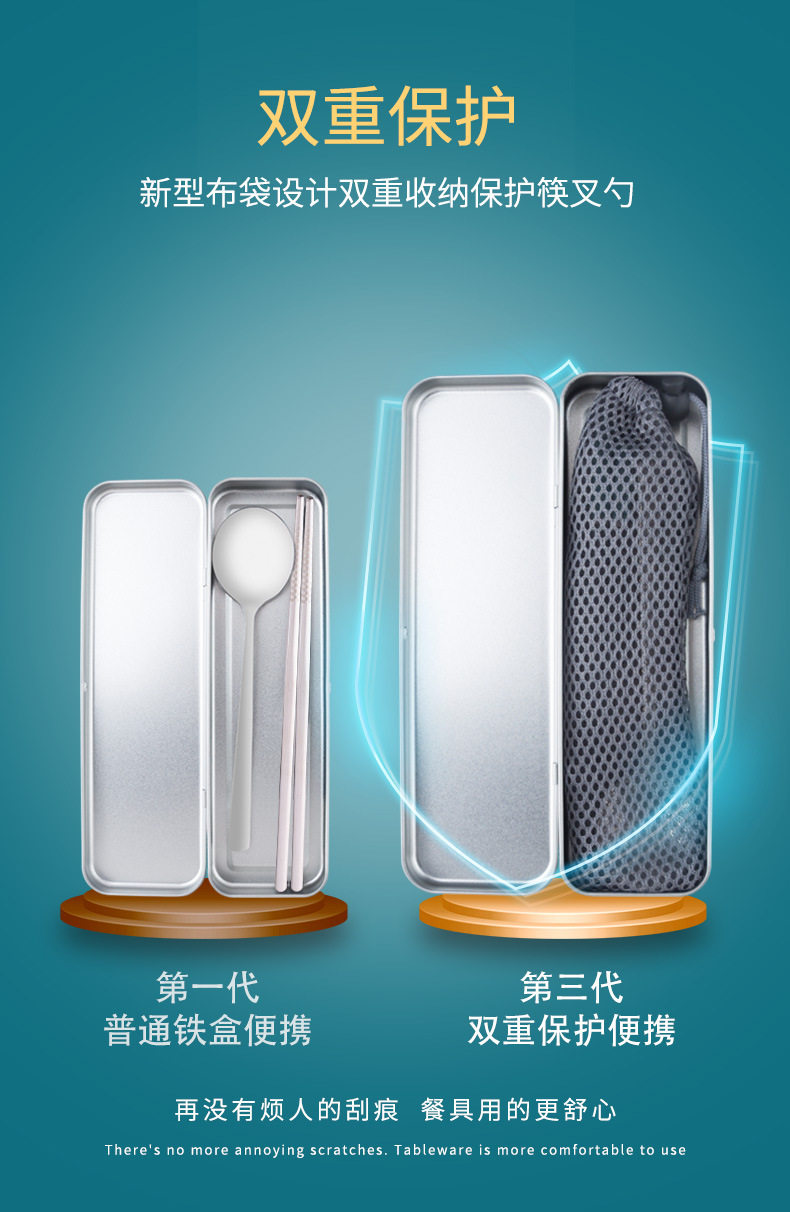 Черная из нержавеющая сталь для палочек для еды и ложки Portable_04.jpg