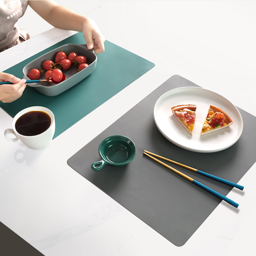 Silicone Dining Mat Waterproof Greaseproof Table Mat Nordic West Meal Cushion Baby Food Grade Dining Mat Children Non-slip Mat Insulation Mat