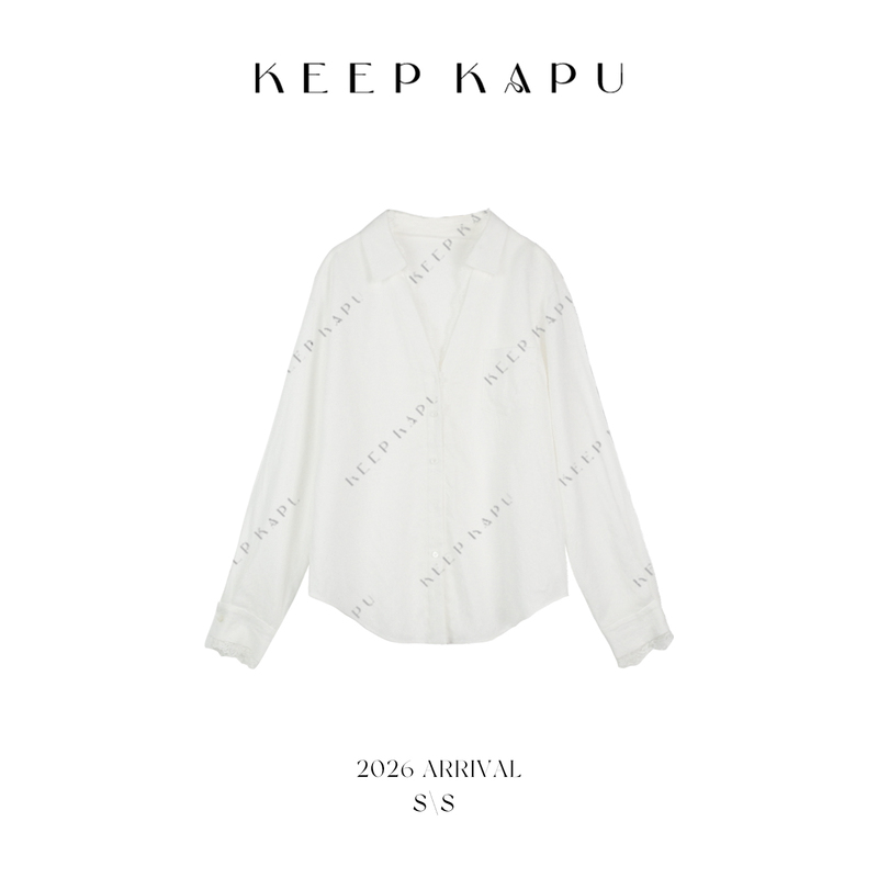 Reliable Keep Kapu Bai Lei Love Lyocell Linen Lace Collar Design Shirt for Commuting and Vacation Wear Reliable Keep Kapu Bai Lei Love Lyocell Linen Lace Collar Design Shirt for Commuting and Vacation Wear
