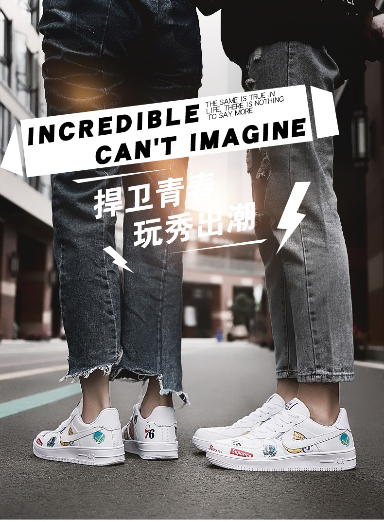 Giày cao nữ 2019 mới 4 giày nữ bình thường aj3 Giày thường air air Force 1 đôi giày thể thao 6 - Giày cao gót giày boot nữ hàn quốc
