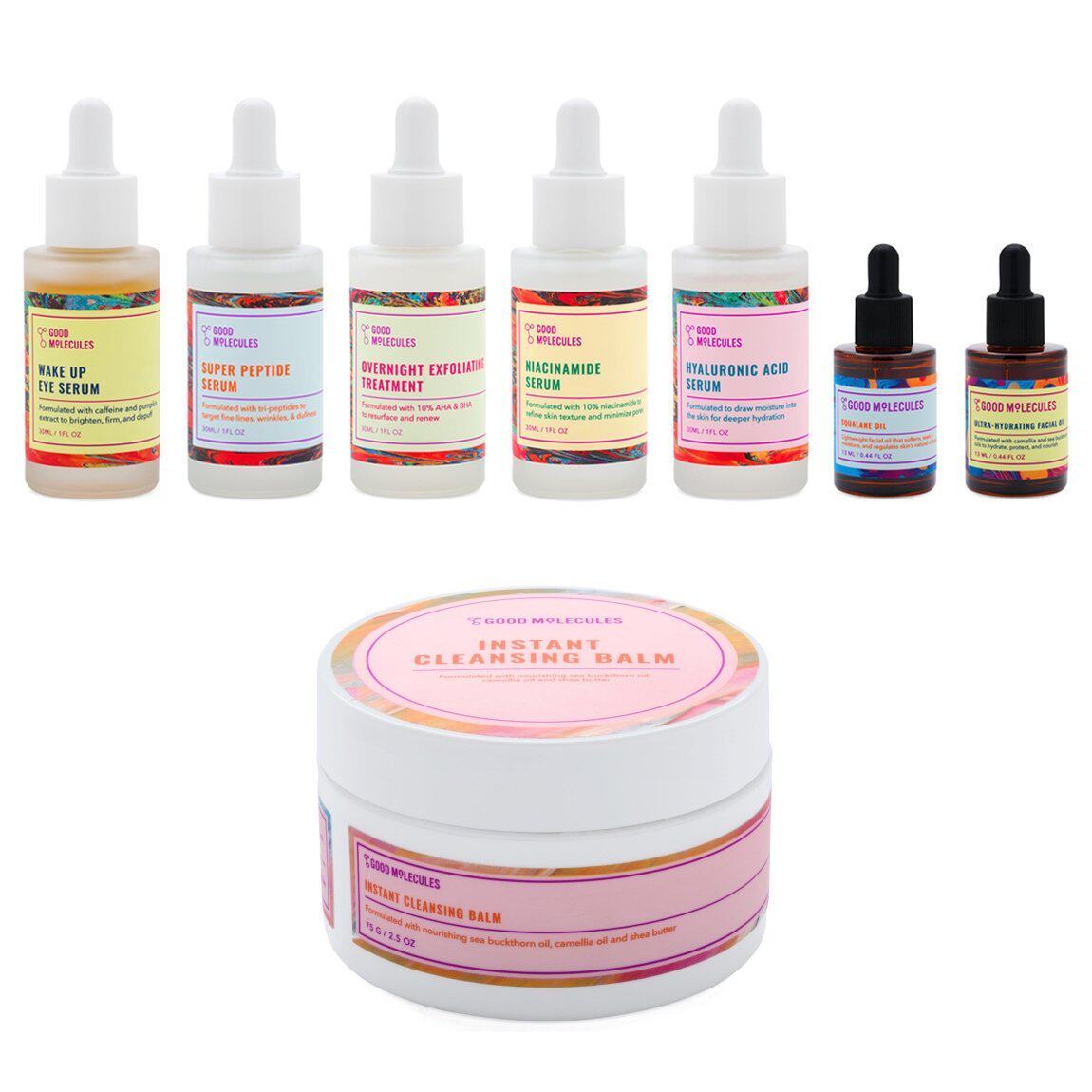 Good Molecules Niacinamide Daily Brightening Peptide Essence Squalane Oil Eye Cream VC Powder