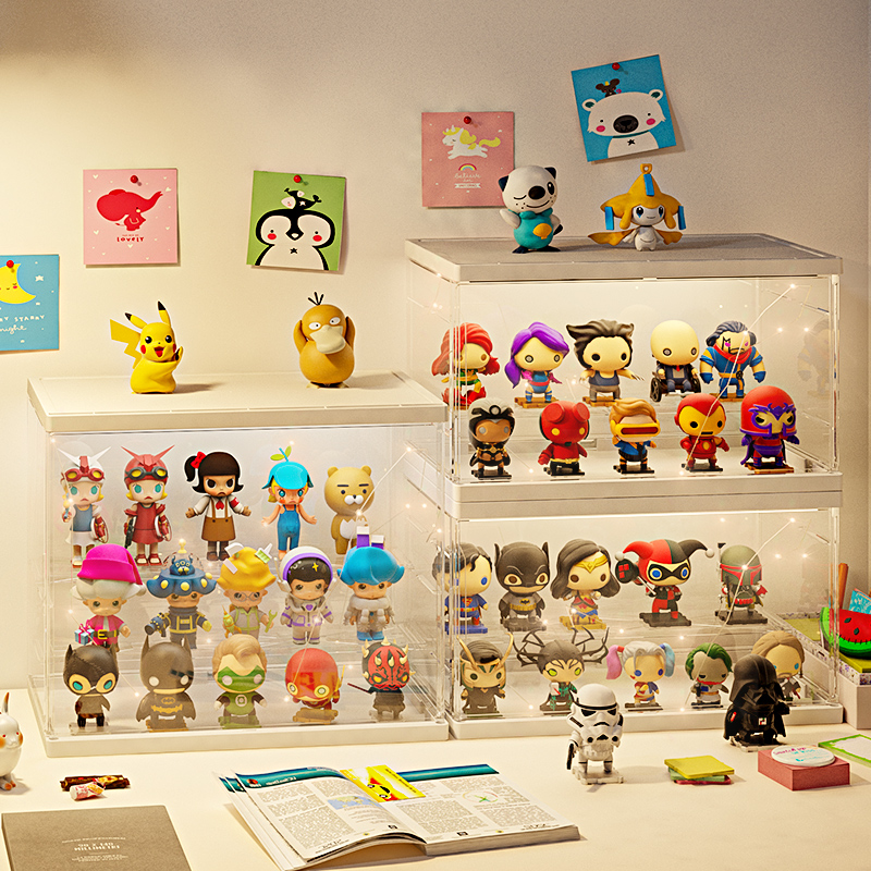 Blind box storage display stand Bubble Matt dustproof cabinet Lego model doll transparent acrylic model storage box