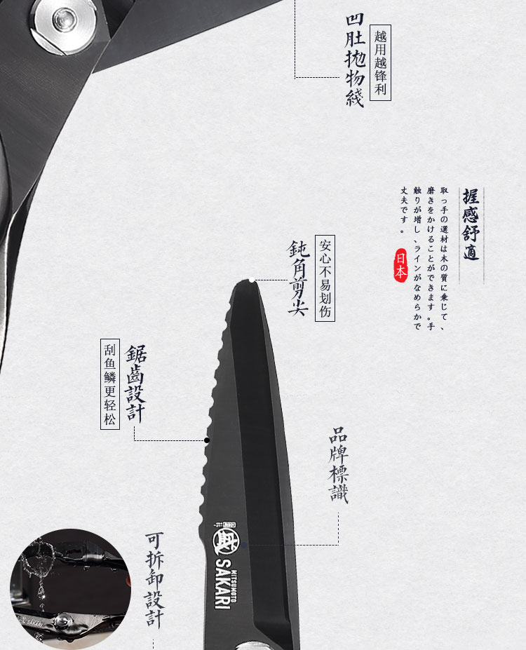 安享好物 安享A级厨房剪-三本盛厨房剪  