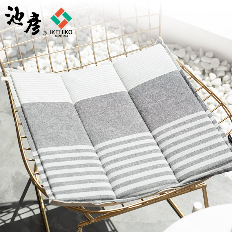 池彦日本纯棉坐垫办公室久坐日式榻榻米记忆棉透气椅垫学生汽车