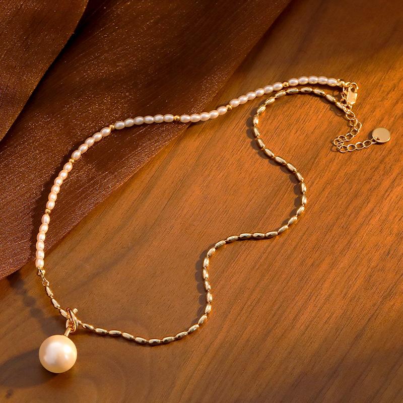 Romantic Rope Knotted Autumn and Winter Popular Asymmetric Chain Necklace Bracelet Versatile Exquisite Gift Clavicle Chain Personalized Splicing