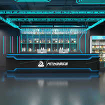 Industrial style billiard hall bar e-sports hotel bar KTV front desk Internet cafe cashier fitness club reception desk