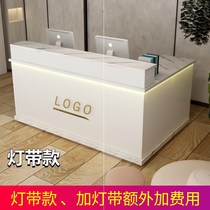 Simple modern cashier corner shop small beauty salon milk tea shop convenience store bar front desk desk