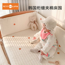 Korean crib bed cotton anti-collision ins Wind splicing bed Four Seasons raised children Baby A type bed circumference custom