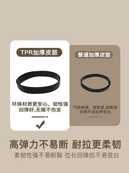 Rubber Bands for Women to Tie Hair, Thickened and Reinforced, Disposable, High Elasticity, Durable, Black Elastic Rings, Small Hair Ties for Adults