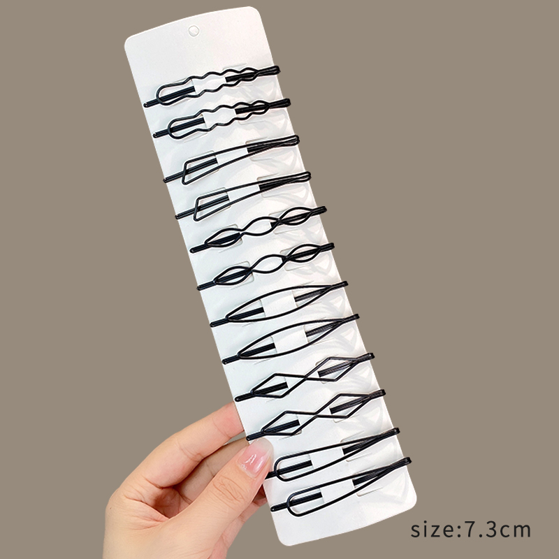 images 6:The black hairpin side Liu Haifa is about a word clip card broken hair clip headdress head pinch head spoon hair