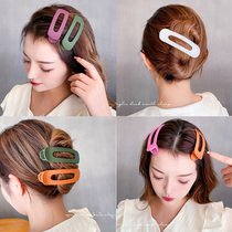 Frosted hairclip female large duckbill clip simple bangs side clip broken hairclip headdress Korean Net Red