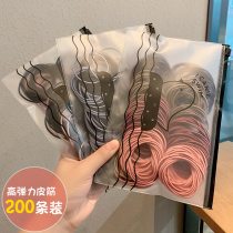 Korean black Hairband simple leather band women tie head ins Net red hair rope color leather case female head rope girl headgear