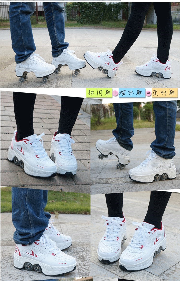 Giày thể thao, bốn mùa, trượt ván, sản phẩm mới, học sinh rung, heelys, cô gái, học sinh, hai bánh, mùa xuân, mùa thu, mùa thu, giày trượt - Trượt băng / Trượt / Thể thao mạo hiểm scooter