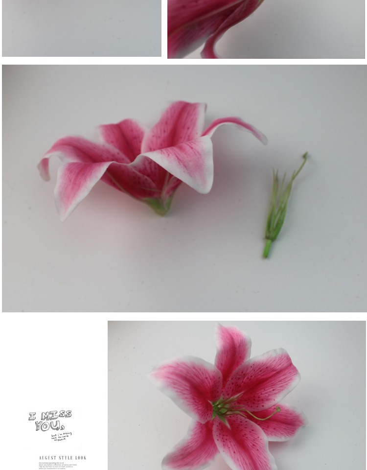 Hoa nhân tạo hoa lily cắm hoa cắm hoa cửa hàng bố trí hoa khai trương giỏ hoa lily trang trí hoa nụ hoa giả - Hoa nhân tạo / Cây / Trái cây cây xương rồng giả