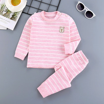 Childrens cotton underwear underwear set baby autumn clothes autumn pants color cotton home clothing two-piece set