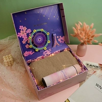 Умный розовый стакан, шарф, колесо обозрения, подарочная коробка