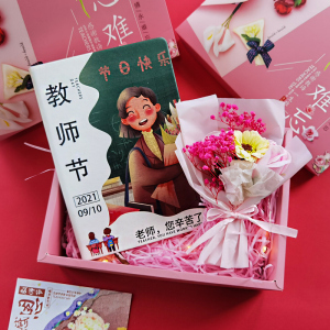 教师节礼物丝巾花束套装礼盒