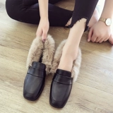 Зимние туфли, флисовая обувь для кожаной обуви, 2020, в корейском стиле