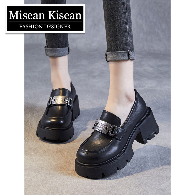 「Milan Design」Misean Kisean Genuine Leather Loafers for Women, New Autumn Versatile Height-Increasing Shoes 「Milan Design」Misean Kisean Genuine Leather Loafers for Women, New Autumn Versatile Height-Increasing Shoes
