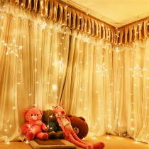 Net red star light curtain small color light flash light string light starry bedroom romantic girl heart room decoration