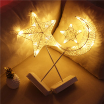 LED small color lampstand lamp ins Girl heart decoration room Bedroom net Red dormitory Romantic decoration Night light Star light