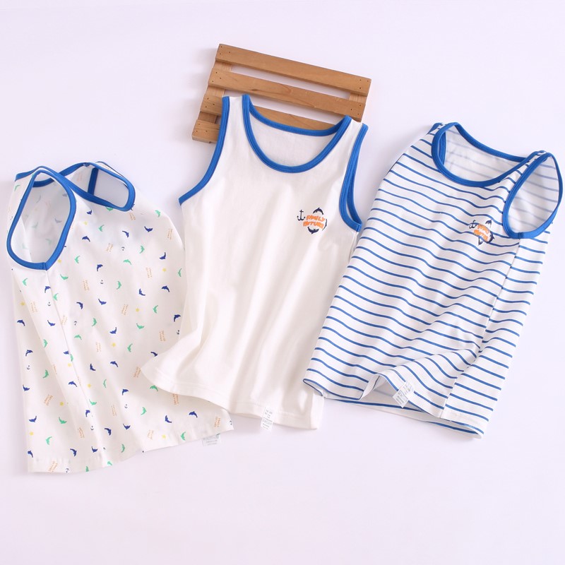 Childrens vest cậu bé bông bên trong mặc mùa xuân và mùa hè bụng đáy mỏng đáy xuống cậu bé áo khoác bé vest.