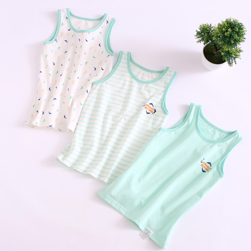 Childrens vest cậu bé bông bên trong mặc mùa xuân và mùa hè bụng đáy mỏng đáy xuống cậu bé áo khoác bé vest.