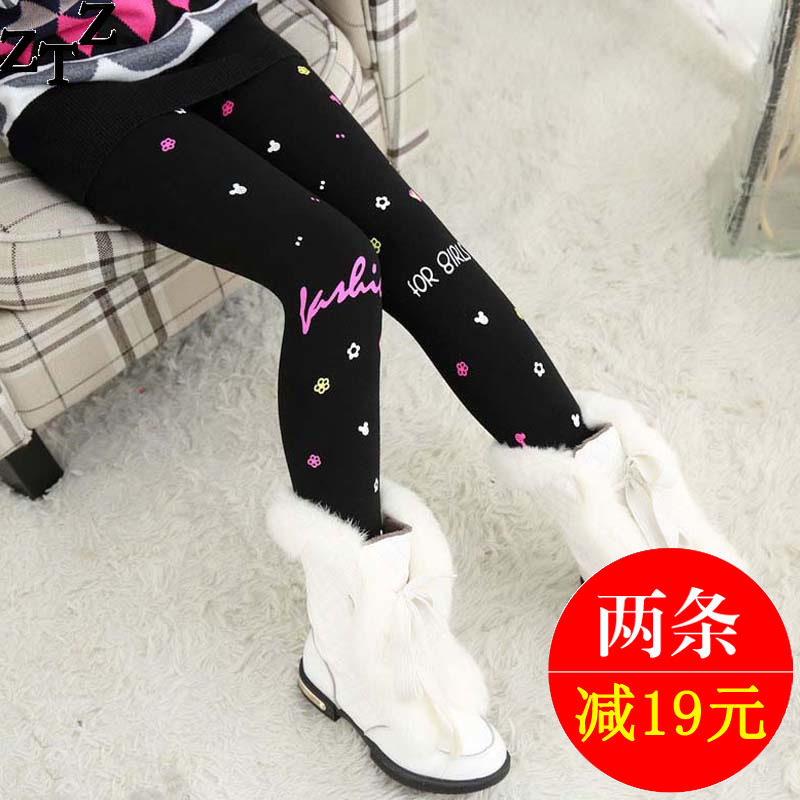 Girls' underwear pants spring and autumn 2022 new autumn clothes baby big kids wear trousers children's thick plus velvet pants
