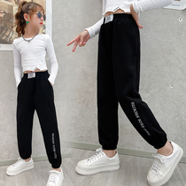 Girls pants Spring and Autumn outside wear 2021 new autumn foreign style childrens casual trousers fashion childrens sports pants