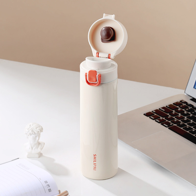 Large capacity thermos cup for male and female students with high color value stainless steel cup portable outdoor simple cup