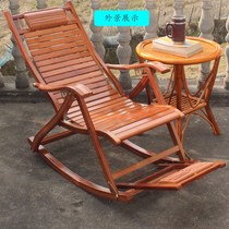 Leisure bamboo folding chair Summer wooden lunch break recliner Summer couch Sleep rest lazy high-end chair chair