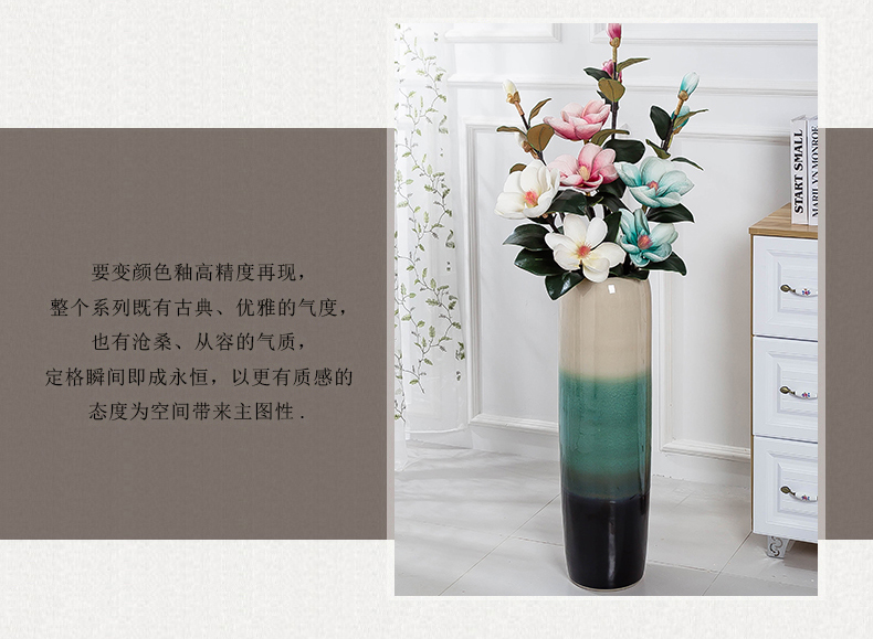 Jingdezhen ground vase large - sized ceramic dry flower is placed I and contracted sitting room of Chinese style porch decoration flower arrangement
