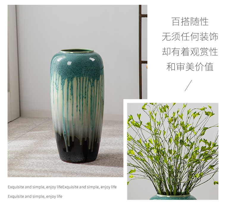 Ground vase large I and contracted household living room TV cabinet of new Chinese style decorative ceramic vase big furnishing articles