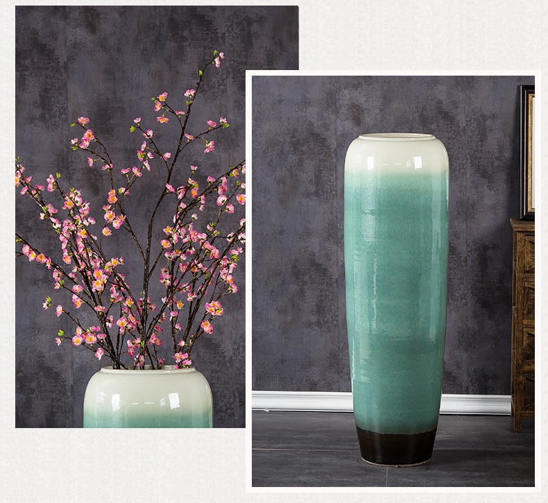 Jingdezhen porcelain vase of large Chinese style restoring ancient ways creative furnishing articles pottery living room decoration to the hotel courtyard flower arrangement