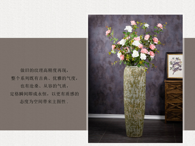 Restoring ancient ways of jingdezhen ceramic big vase landed the dried flower arranging furnishing articles window decoration hotel villa decoration POTS